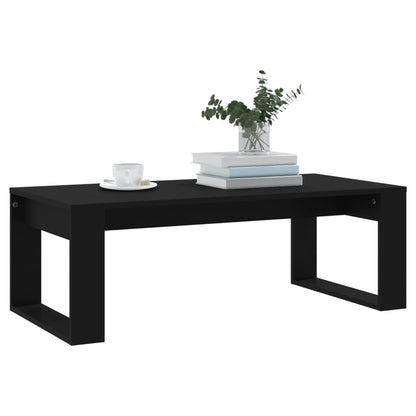 Salontafel 02X50X35 Cm Bewerkt Hout Zwart