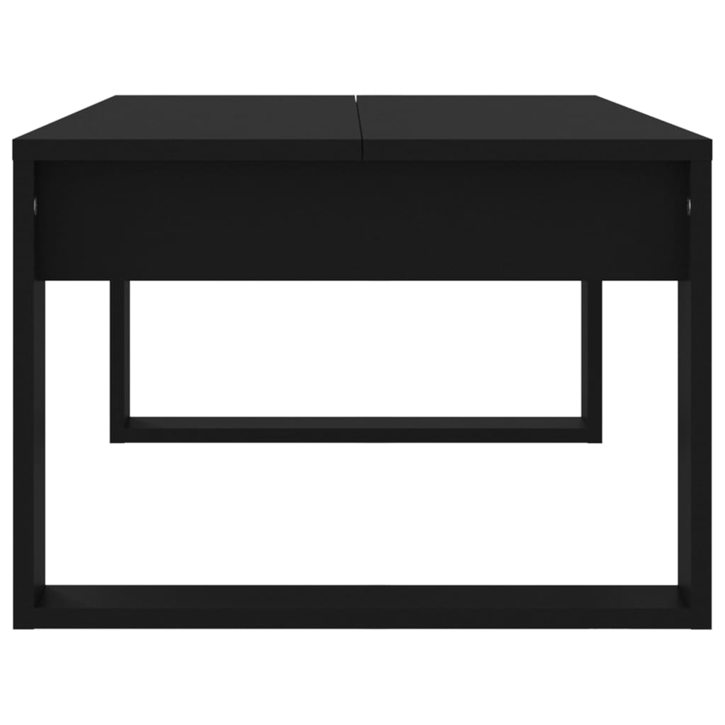 Salontafel 02X50X35 Cm Bewerkt Hout Zwart