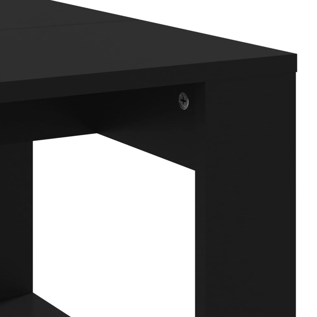 Salontafel 02X50X35 Cm Bewerkt Hout Zwart