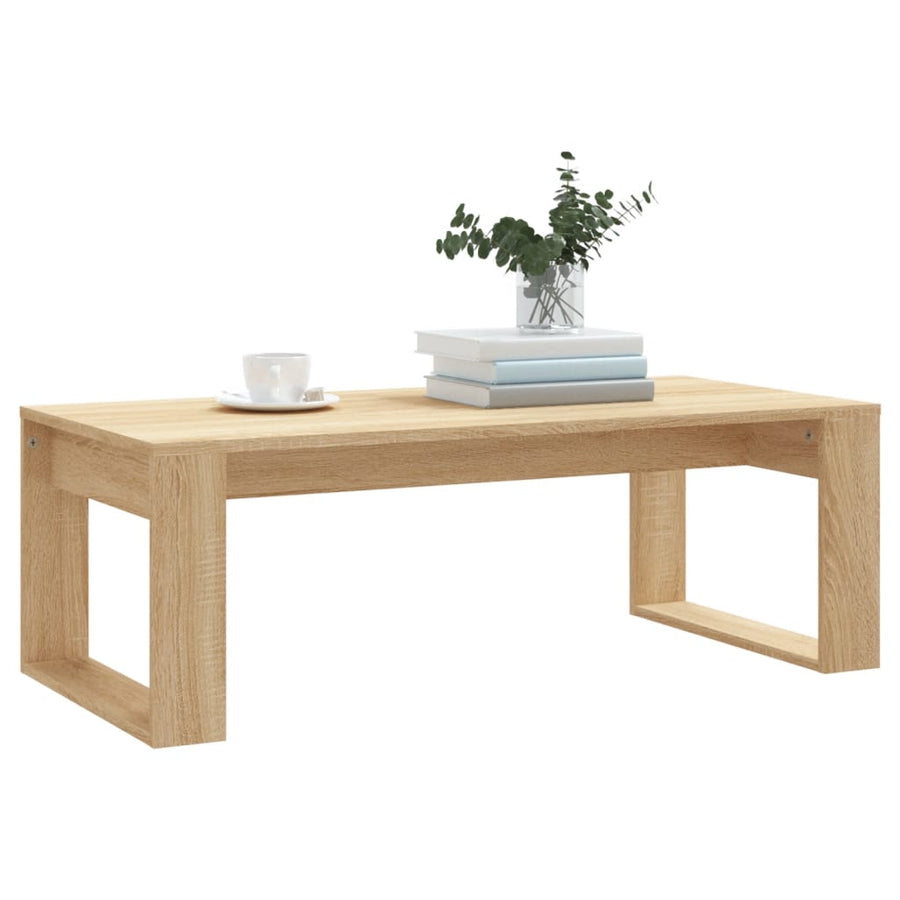 Salontafel 02X50X35 Cm Bewerkt Hout Kleurig Sonoma eiken