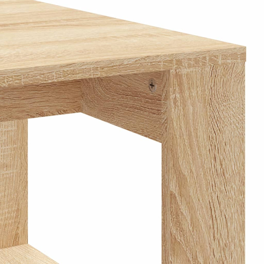 Salontafel 02X50X35 Cm Bewerkt Hout Kleurig Sonoma eiken