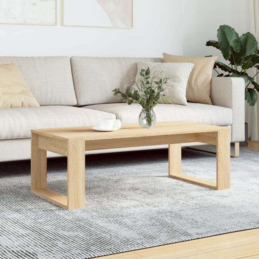 Salontafel 02X50X35 Cm Bewerkt Hout Kleurig Sonoma eiken