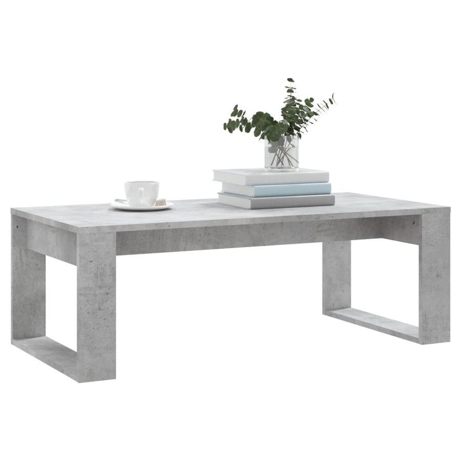 Salontafel 02X50X35 Cm Bewerkt Hout Betongrijs