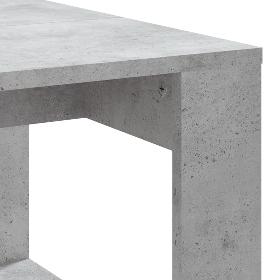 Salontafel 02X50X35 Cm Bewerkt Hout Betongrijs