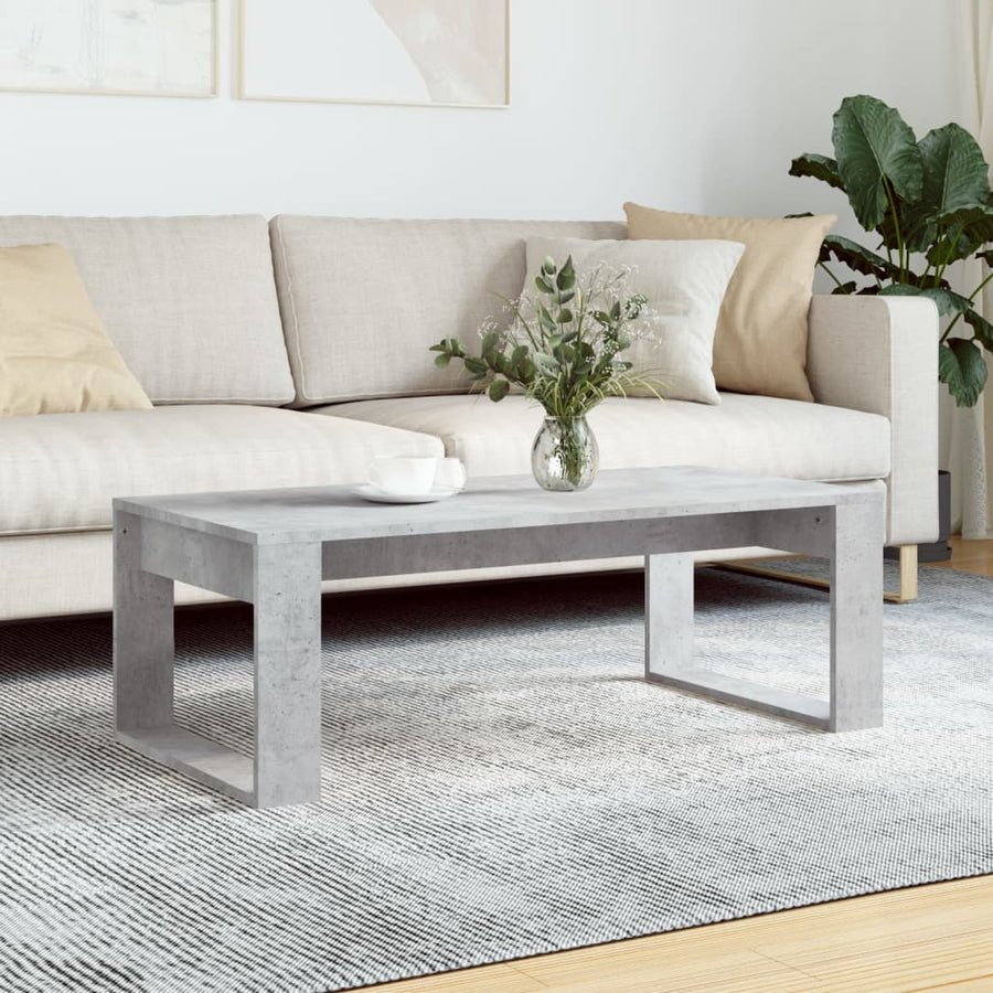 Salontafel 02X50X35 Cm Bewerkt Hout Betongrijs