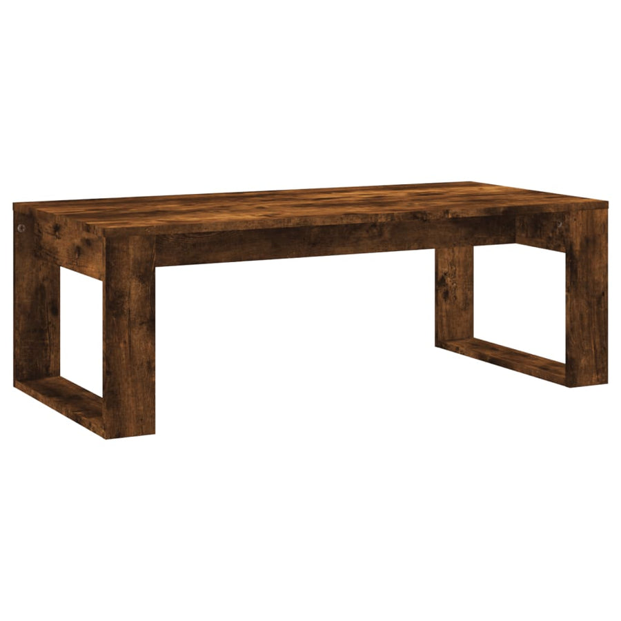 Salontafel 02X50X35 Cm Bewerkt Hout Kleurig Gerookt eiken