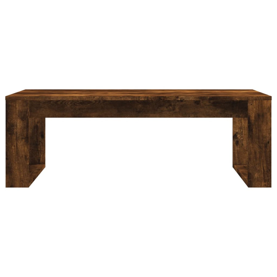 Salontafel 02X50X35 Cm Bewerkt Hout Kleurig Gerookt eiken