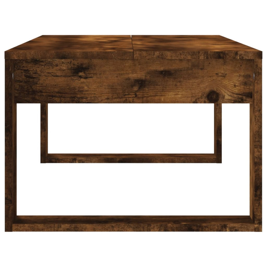 Salontafel 02X50X35 Cm Bewerkt Hout Kleurig Gerookt eiken