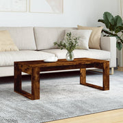Salontafel 102x50x35 cm bewerkt hout gerookt eiken
