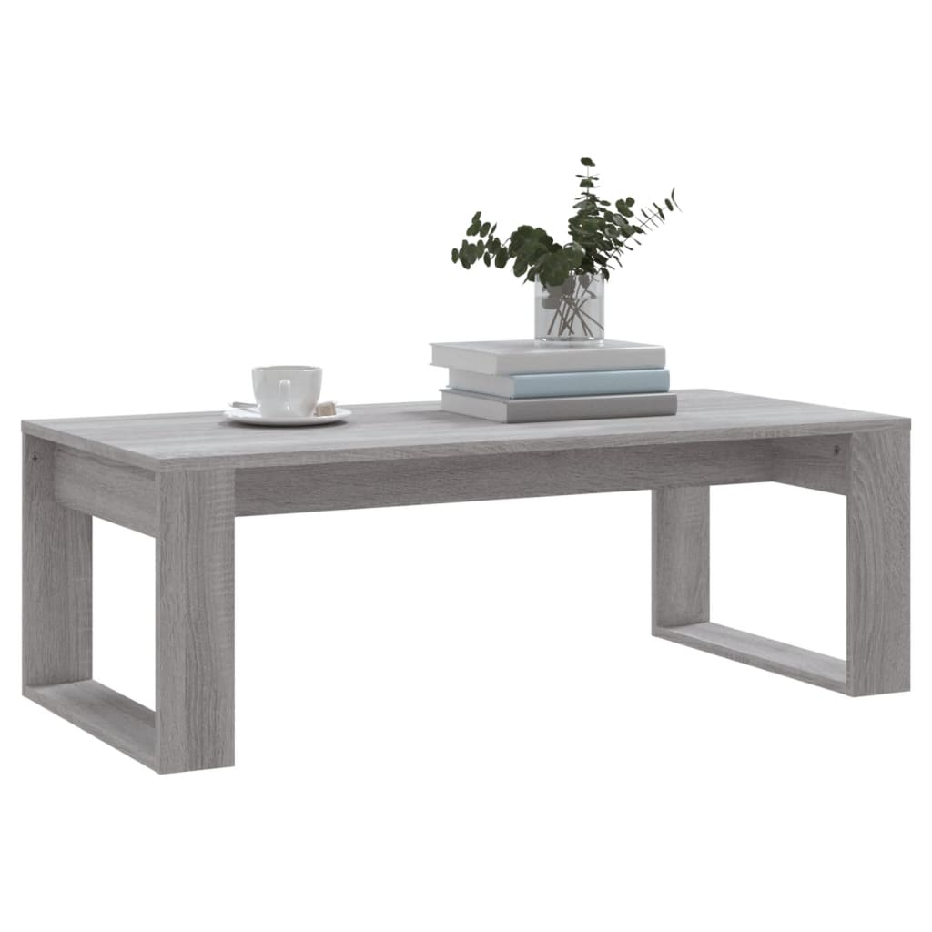 Salontafel 02X50X35 Cm Bewerkt Hout Eikenkleurig Grijs sonoma