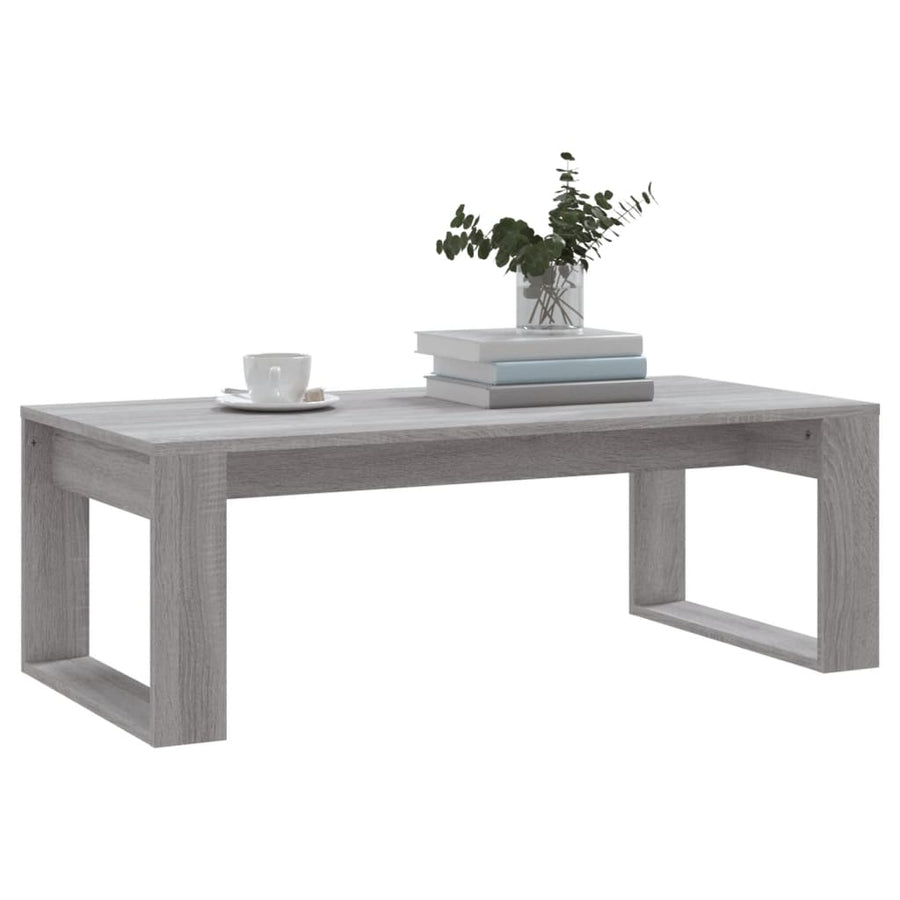 Salontafel 02X50X35 Cm Bewerkt Hout Eikenkleurig Grijs sonoma