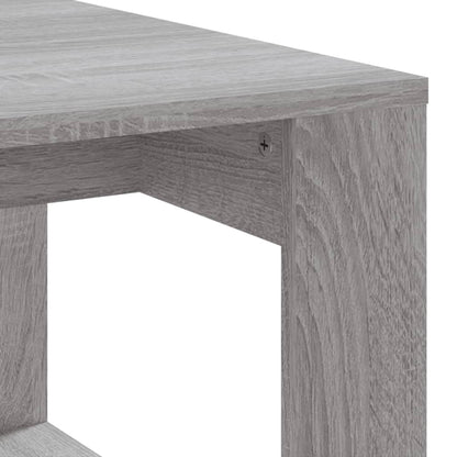 Salontafel 02X50X35 Cm Bewerkt Hout Eikenkleurig Grijs sonoma