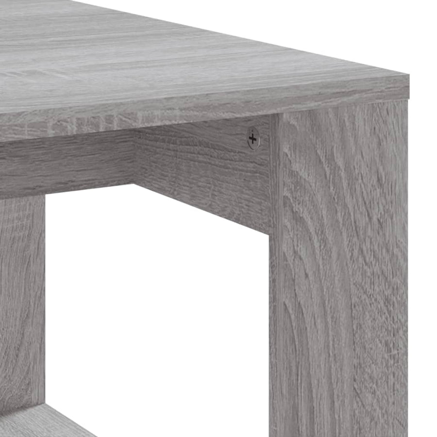 Salontafel 02X50X35 Cm Bewerkt Hout Eikenkleurig Grijs sonoma