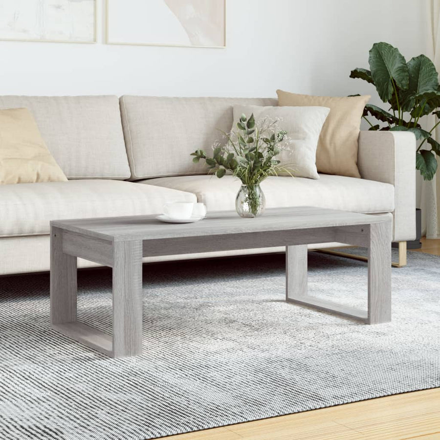 Salontafel 02X50X35 Cm Bewerkt Hout Eikenkleurig Grijs sonoma