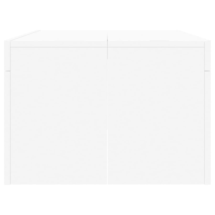 Salontafel 02X50X36 Cm Bewerkt Hout Wit