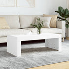 Coffee table 102x50x36 cm carved wood white