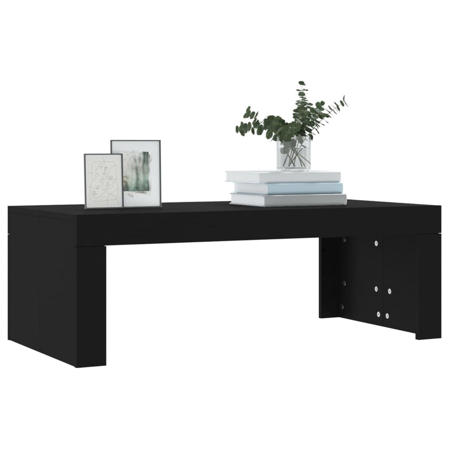 Salontafel 02X50X36 Cm Bewerkt Hout Zwart