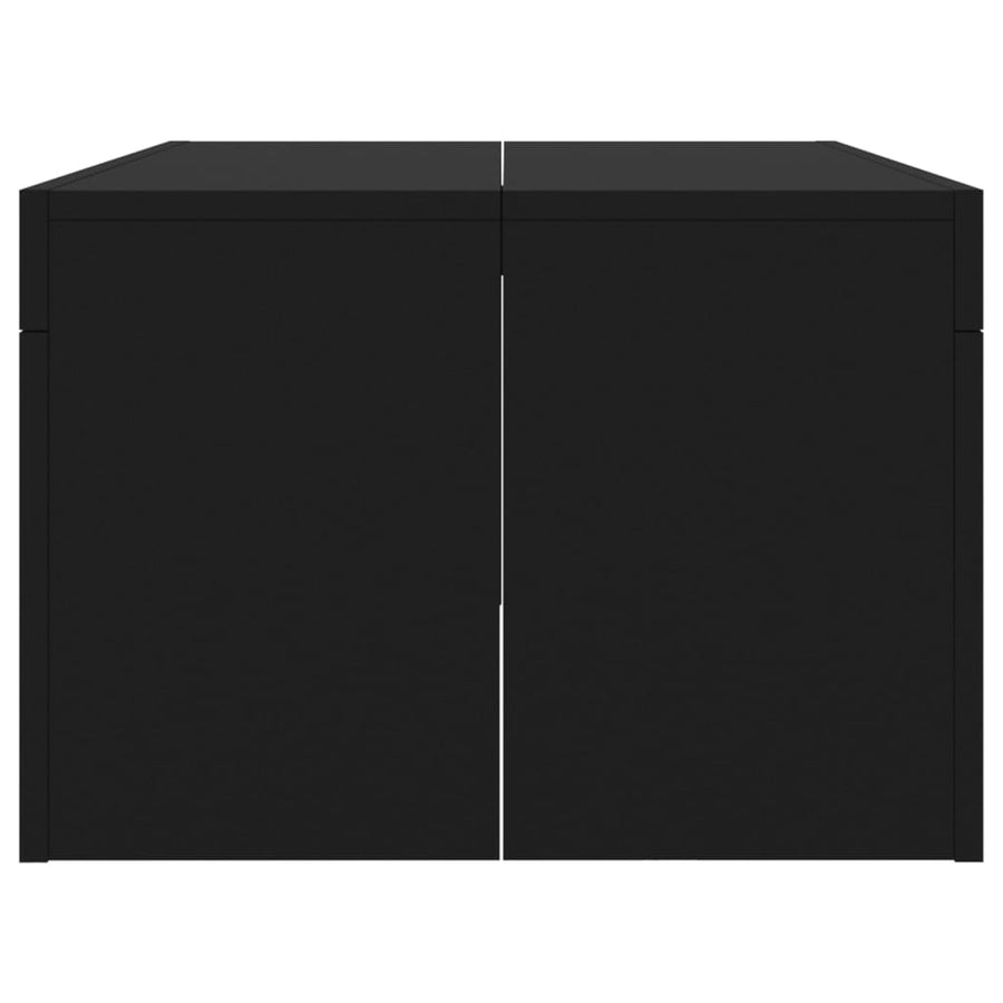 Salontafel 02X50X36 Cm Bewerkt Hout Zwart