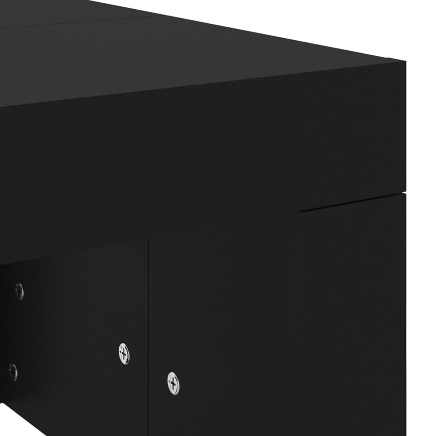 Salontafel 02X50X36 Cm Bewerkt Hout Zwart