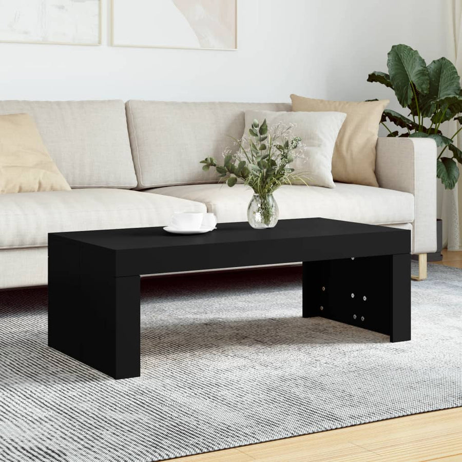 Salontafel 02X50X36 Cm Bewerkt Hout Zwart