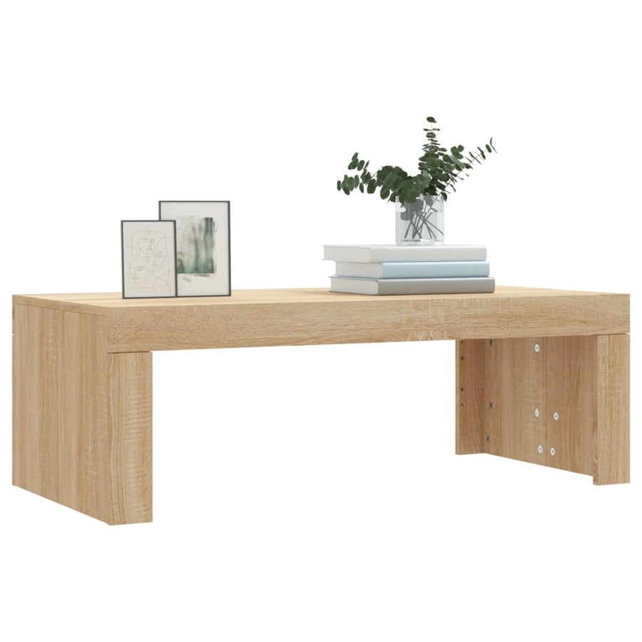 Salontafel 02X50X36 Cm Bewerkt Hout Kleurig Sonoma eiken