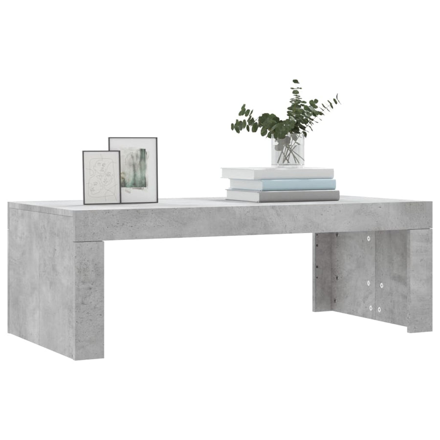 Salontafel 02X50X36 Cm Bewerkt Hout Betongrijs