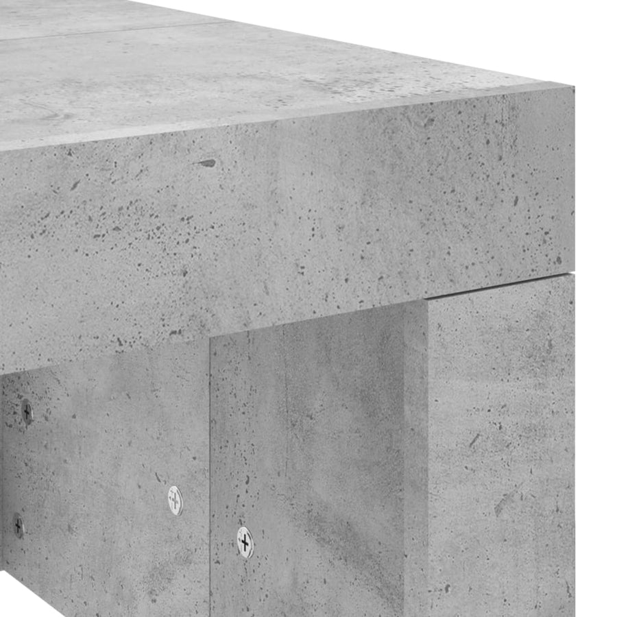 Salontafel 02X50X36 Cm Bewerkt Hout Betongrijs