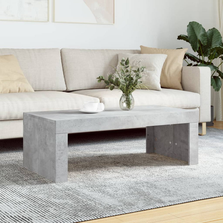 Salontafel 02X50X36 Cm Bewerkt Hout Betongrijs