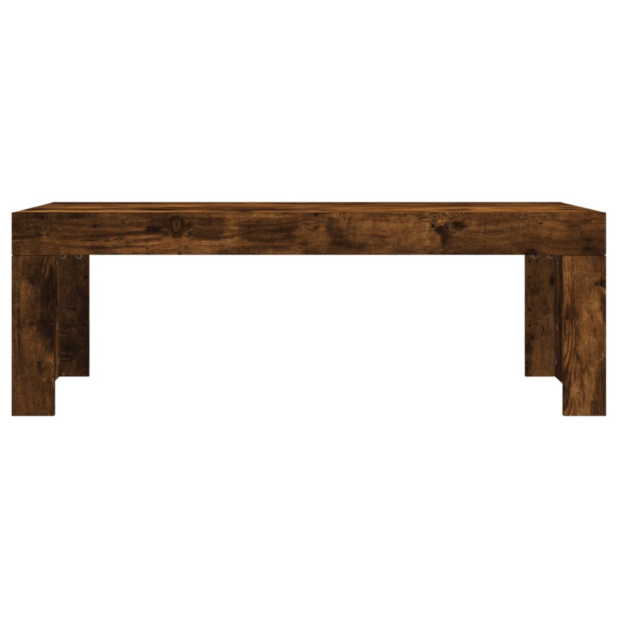 Salontafel 02X50X36 Cm Bewerkt Hout Kleurig Gerookt eiken