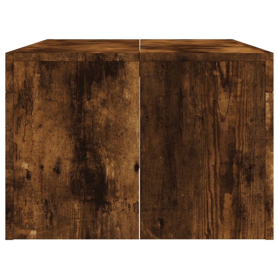 Salontafel 02X50X36 Cm Bewerkt Hout Kleurig Gerookt eiken