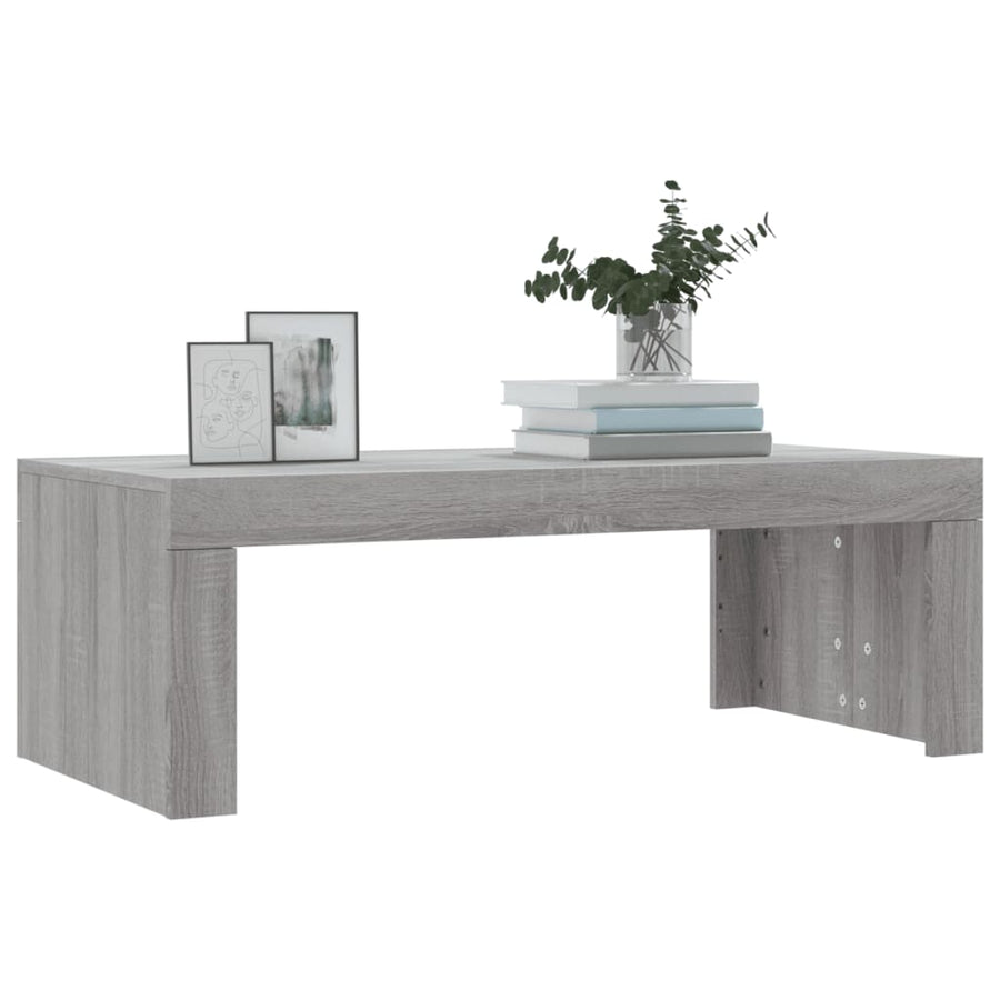Salontafel 02X50X36 Cm Bewerkt Hout Eikenkleurig Grijs sonoma
