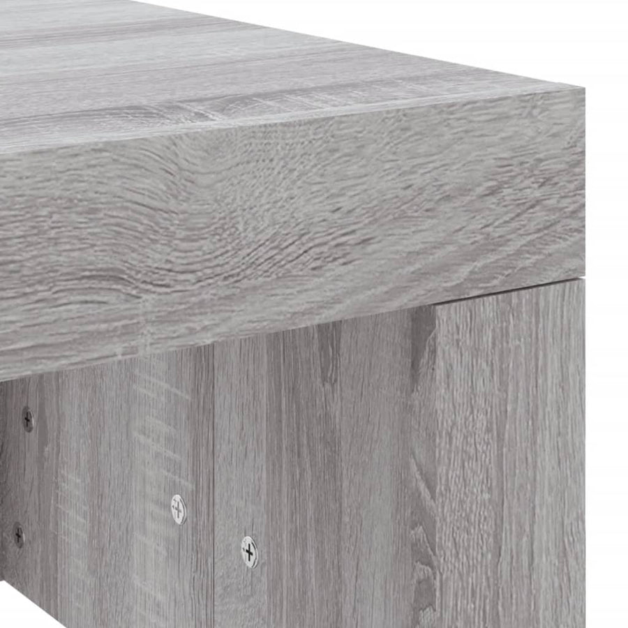Salontafel 02X50X36 Cm Bewerkt Hout Eikenkleurig Grijs sonoma