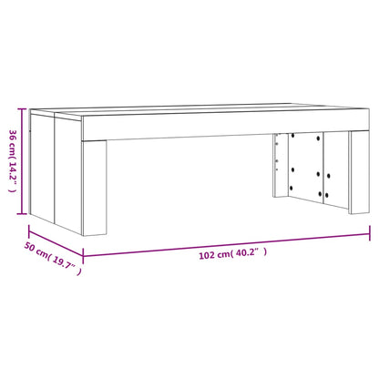 Salontafel 02X50X36 Cm Bewerkt Hout Eikenkleurig Grijs sonoma