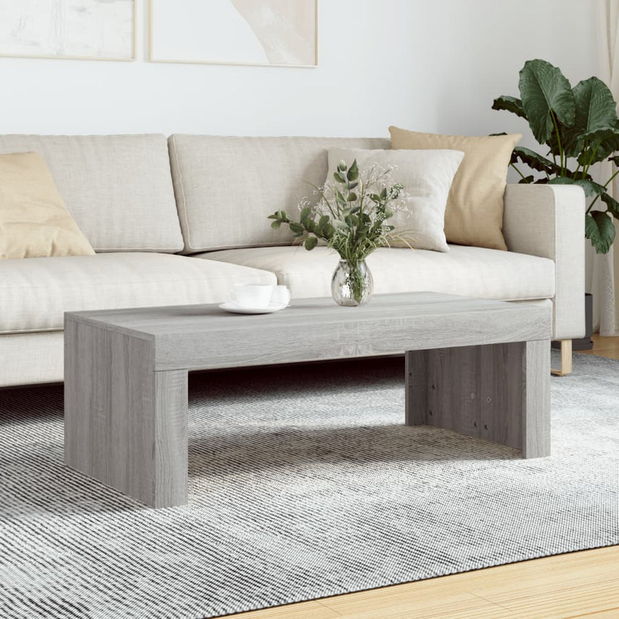 Salontafel 02X50X36 Cm Bewerkt Hout Eikenkleurig Grijs sonoma