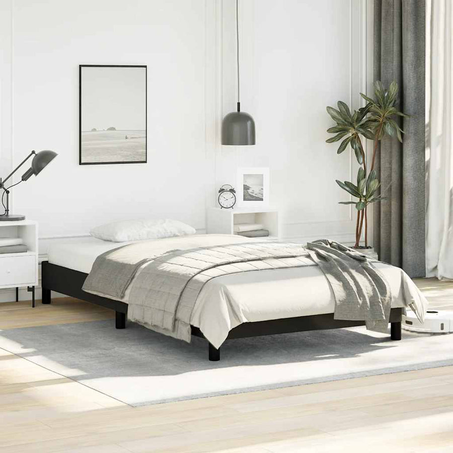 Bedframe zonder matras king eenpersoons maat fluweel zwart