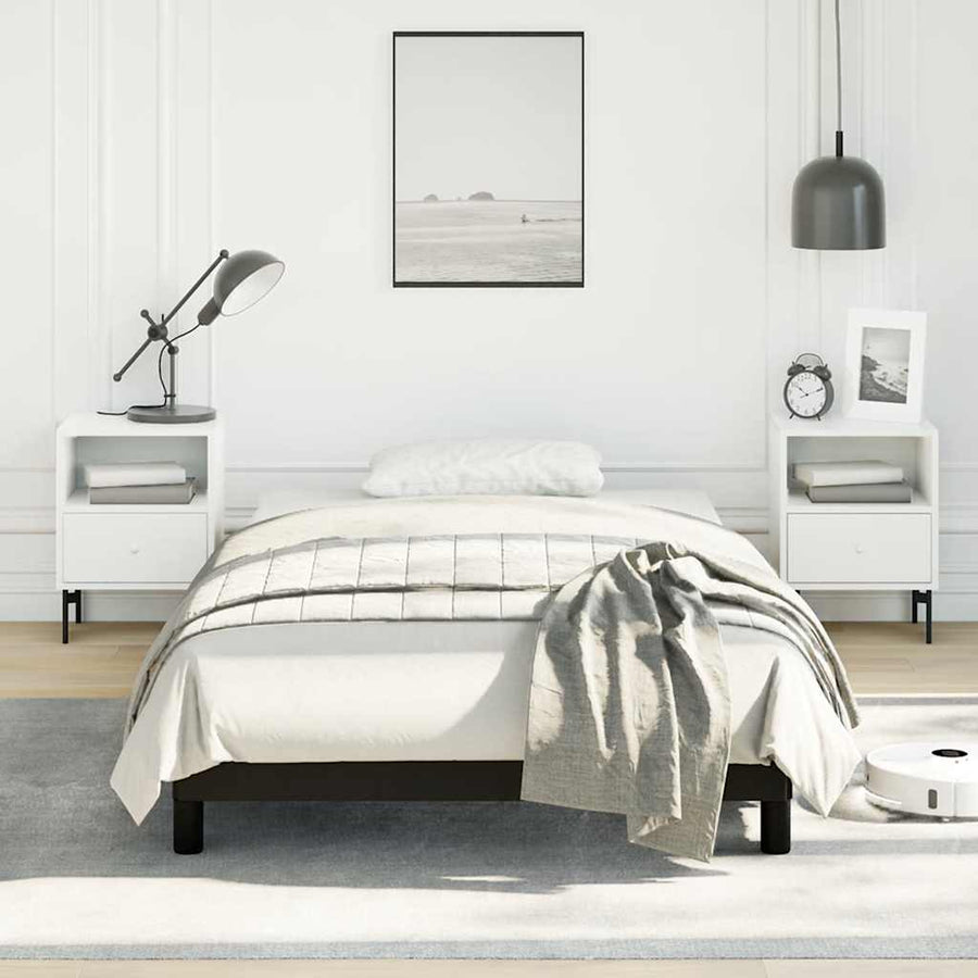 Bedframe zonder matras king eenpersoons maat fluweel zwart