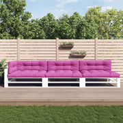 Palletkussens 7 st roze polyester 120x80 cm
