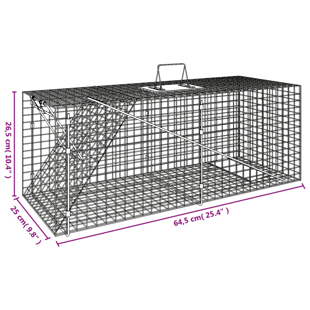 Dierenval 64,5X25X26,5 Cm Gegalvaniseerd Ijzer 64.5 cm