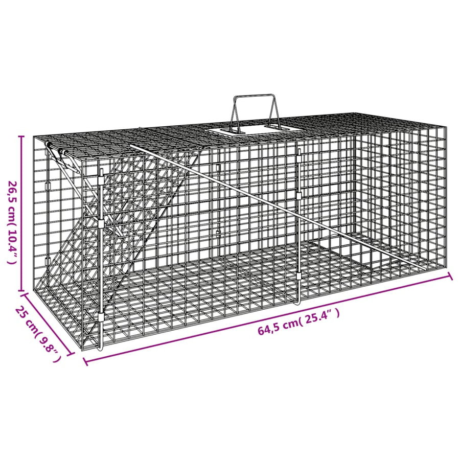Dierenval 64,5X25X26,5 Cm Gegalvaniseerd Ijzer 64.5 cm