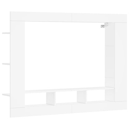 Tv-Meubel 152X22X113 Cm Bewerkt Hout Wit