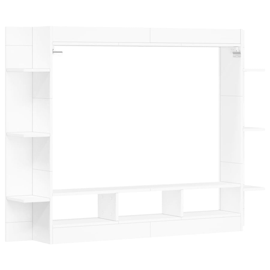 Tv-Meubel 152X22X113 Cm Bewerkt Hout Wit