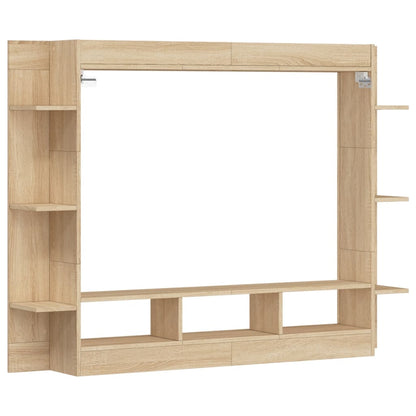 Tv-Meubel 152X22X113 Cm Bewerkt Hout Sonoma Eikenkleurig