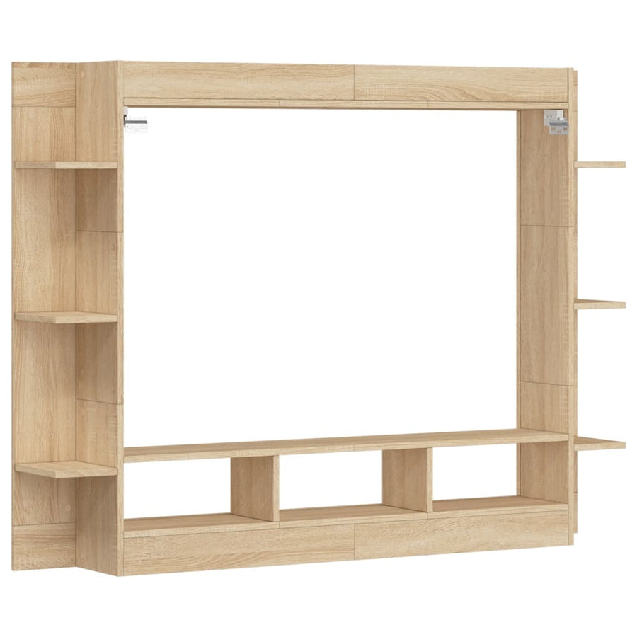 Tv-Meubel 152X22X113 Cm Bewerkt Hout Sonoma Eikenkleurig