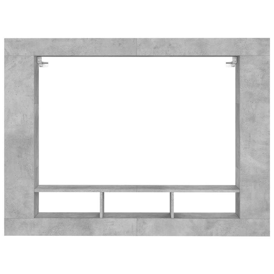 Tv-Meubel 152X22X113 Cm Bewerkt Hout Betongrijs