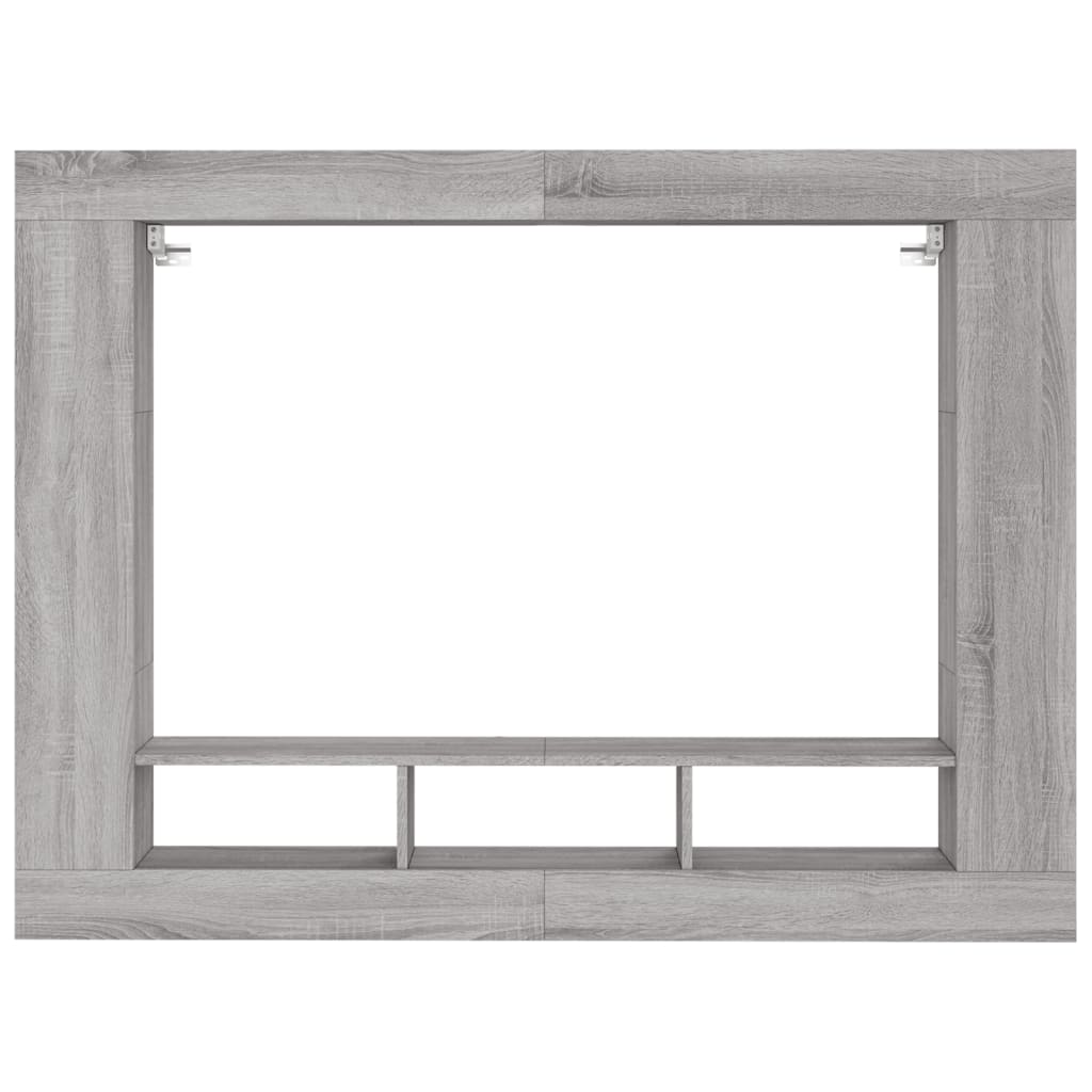 Tv-Meubel 152X22X113 Cm Bewerkt Hout Grijs Sonoma Eikenkleurig