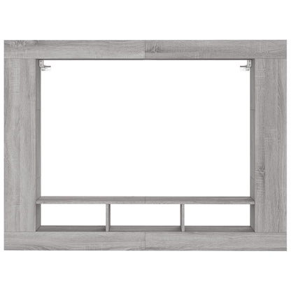 Tv-Meubel 152X22X113 Cm Bewerkt Hout Grijs Sonoma Eikenkleurig