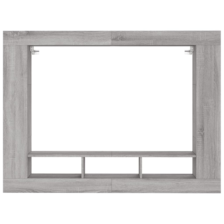 Tv-Meubel 152X22X113 Cm Bewerkt Hout Grijs Sonoma Eikenkleurig