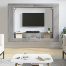 Tv-Meubel 152X22X113 Cm Bewerkt Hout Grijs Sonoma Eikenkleurig