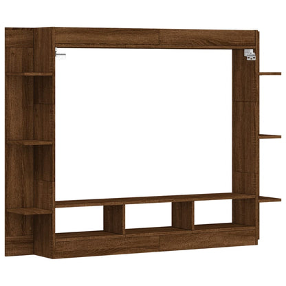 Tv-Meubel 152X22X113 Cm Bewerkt Hout bruin eikenkleur