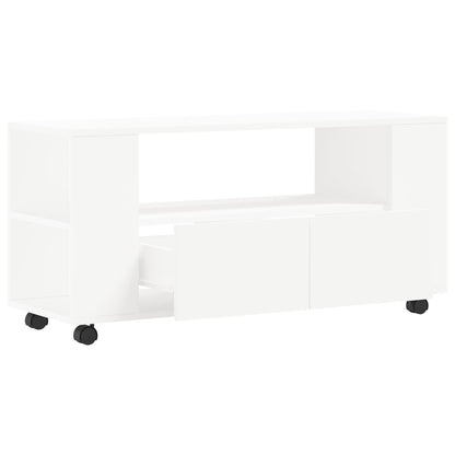 Tv-Meubel 02X34,5X43 Cm Bewerkt Hout Wit